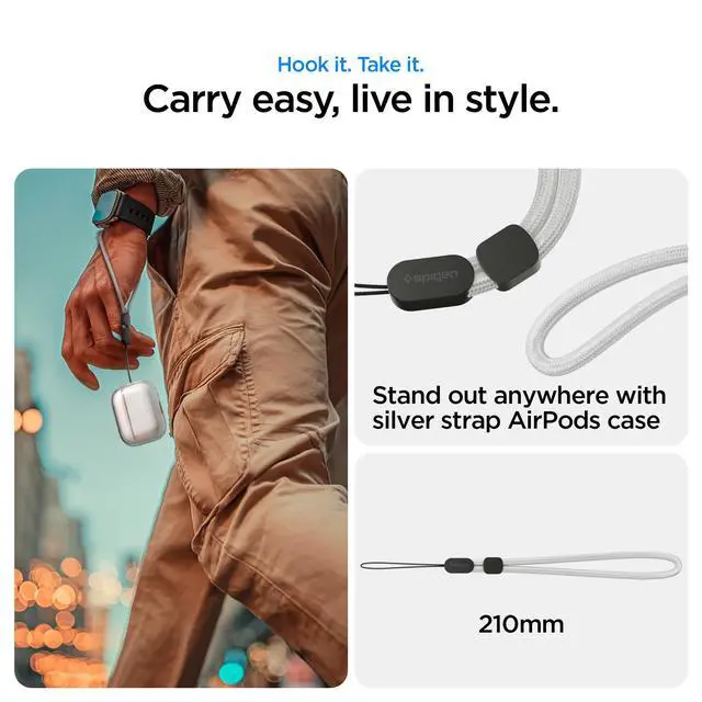 Alt view image 7 of 7 - Liquid Crystal Designed for AirPods Pro 3 Case (2025) | Lightweight TPU, Lanyard Included, Shock Absorption, Precise Cutouts - Crystal Clear
