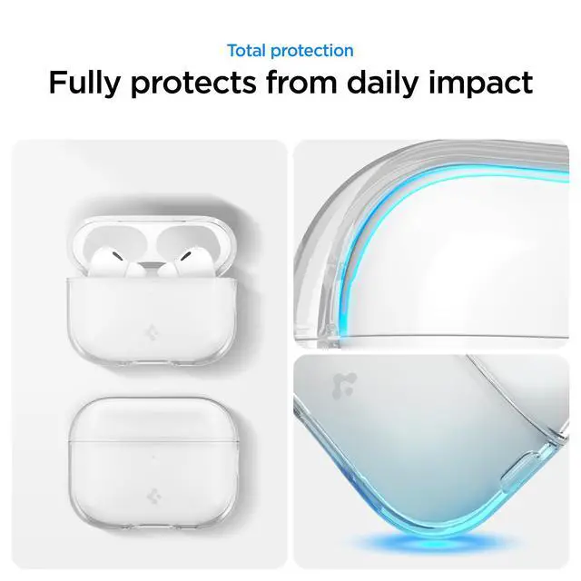 Alt view image 5 of 7 - Liquid Crystal Designed for AirPods Pro 3 Case (2025) | Lightweight TPU, Lanyard Included, Shock Absorption, Precise Cutouts - Crystal Clear