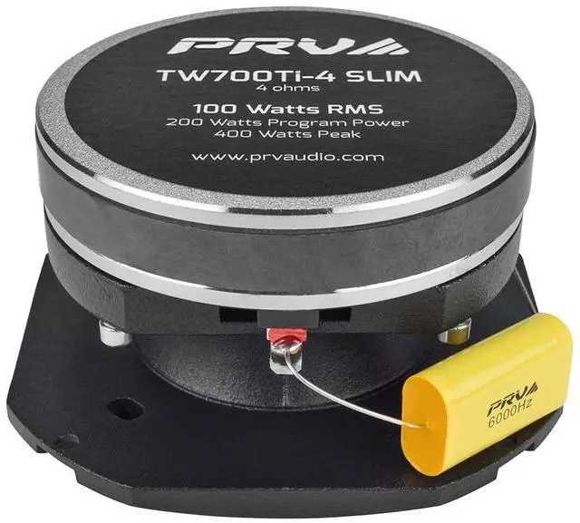 Alt view image 5 of 6 - 4 Inch Titanium Bullet Tweeter Pair TW700Ti-4 Slim Profile, 200 Watts Program Power, 4 Ohm, 100 Watts RMS, 1.5 in Voice Coil Super Tweeter Pro Car Audio (Pair)