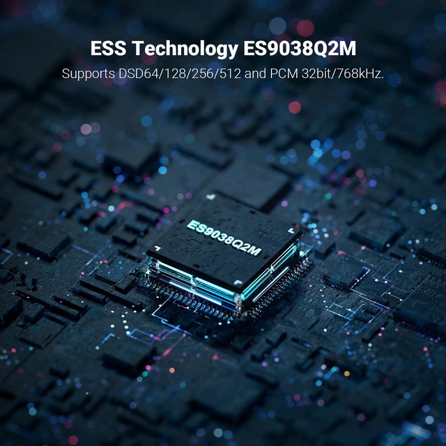 Alt view image 4 of 7 - DS1 USB C DAC Headphone Amp DSD512 ES9038Q2M HiFi Mini Audio Adapter Supports 32bit/768kHz with 4.4MM and 3.5MM Dual Headphones Outputs Compatible with Smartphones/Laptop/PC/Music Players