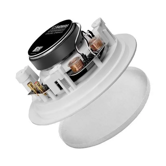 Alt view image 3 of 5 - 6.5 Weatherproof in-Ceiling Speaker Pair - Indoor/Outdoor Stereo ICE640WRS