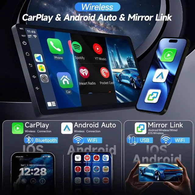 Alt view image 2 of 7 - 8Core 4G+64G Android13 Car Stereo for Honda Acura MDX 2007-2013 | 9inch Touch Screen for Acura MDX Radio with CarPlay,Android Auto,Bluetooth,WIFI,FM,GPS,SWC,Canbus
