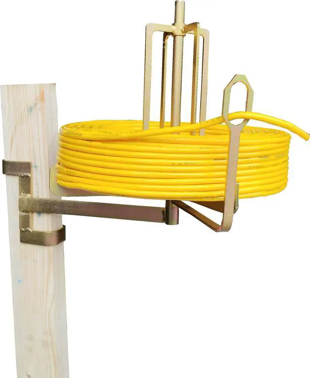 Alt view image 2 of 7 - Folding wire spool rack, Floor or Stud Mounted new cable dispenser, Electricians tools suitable for Romex wires