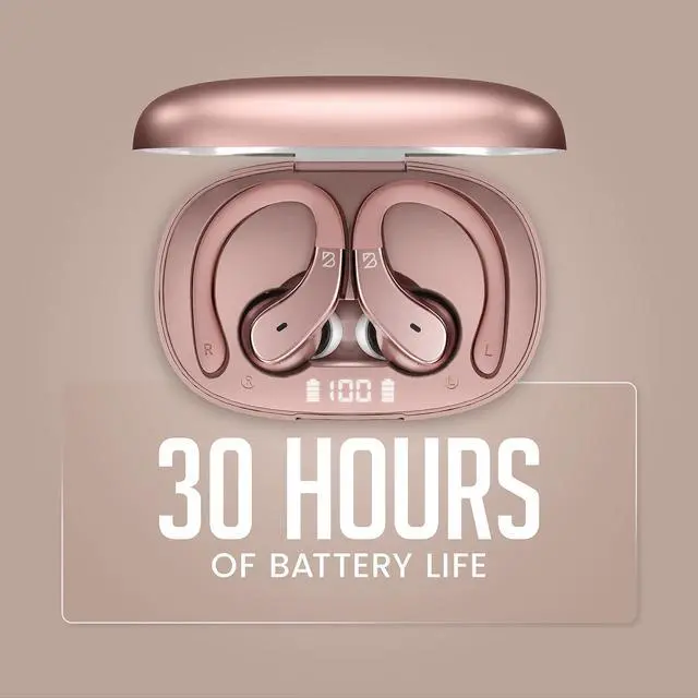 Alt view image 6 of 7 - Runner Wireless Earbuds for Running, Wrap Around Earbuds | Sweatproof Workout Bluetooth Headphones for Sports, Around The Ear Bluetooth Running Headphones, Hook Over Earphones Earhooks