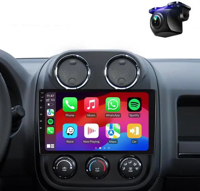 Main image of 10.2 Inchs Car Stereo Radio Upgrade for Jeep Compass Patriot 2010 2011 2012 2013 2014 2015 2016 with Wireless CarPlay/Android Auto/SWC/Touch Screen/Android12/GPS Navigation/HD Backup Camera