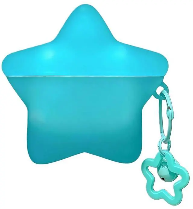 Main image of for AirPods 4th Generation Case, Case Compatible with AirPods 4 2024, Kawaii Cute Star Shape Luminous Earbuds Cover, Gifts with Keychain for Women Girls, Anti-Scratch Drop Protection Blue