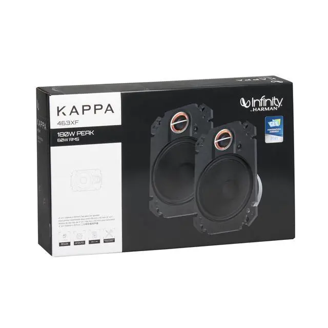 Alt view image 6 of 6 - Kappa 463XF 4" x 6" (104mm x 157mm) Two-Way Car Speaker - Pair