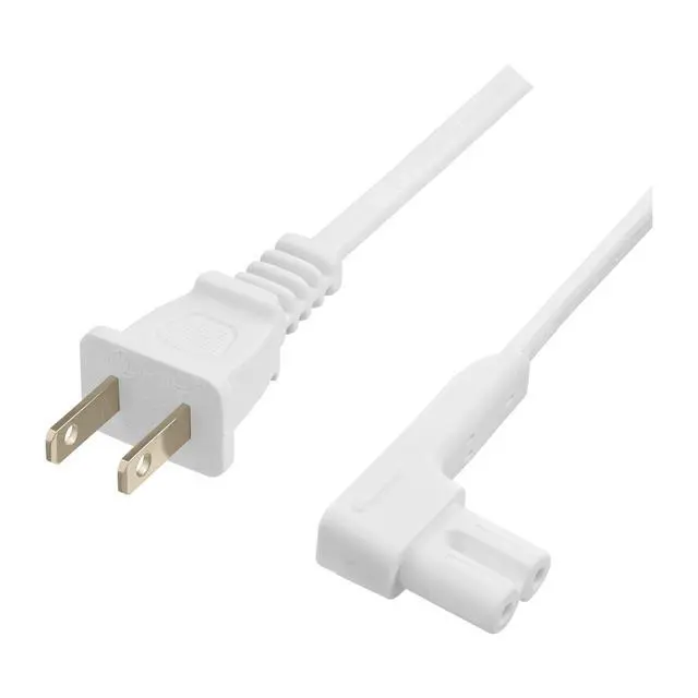 Alt view image 4 of 7 - 16-Foot 2-Pack Power Cord Compatible with Sonos One, Sonos One SL, Sonos Play-1 Speakers - Power Plug Cable (Extra Long, White)