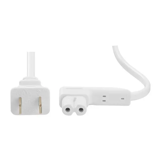 Alt view image 3 of 7 - 16-Foot 2-Pack Power Cord Compatible with Sonos One, Sonos One SL, Sonos Play-1 Speakers - Power Plug Cable (Extra Long, White)
