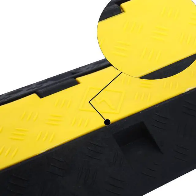 Alt view image 6 of 7 - Cable Ramp Cable Protector Ramps Wire Hose Protective 2 Channel Traffic Rubber Plastic Cord Cover Speed Bump for Asphalt Concrete Gravel Driveway Outdoor, 3 Pack