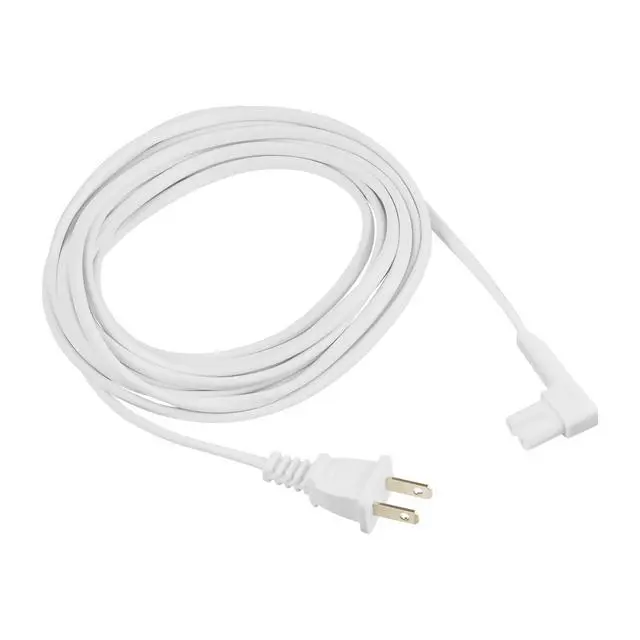 Alt view image 5 of 7 - 16-Foot 2-Pack Power Cord Compatible with Sonos One, Sonos One SL, Sonos Play-1 Speakers - Power Plug Cable (Extra Long, White)