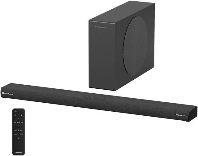 Main image of 2.1 Soundbar, Wireless Subwoofer w/Dolby Atmos, 120W RMS & 240W Max Output, Compact Design, Bluetooth Streaming for Smart TV, Home Theater Audio and Multi-Devices, HDMI/eArc