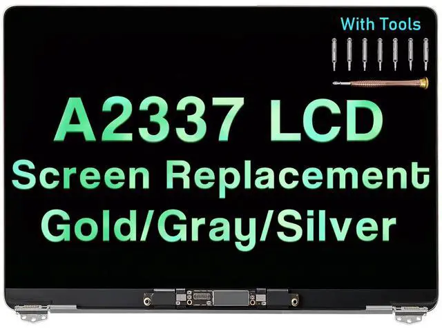 Main image of Screen Replacement for MacBook Air M1 A2337 2020 2021 13" EMC 3598 MGN63 MGN93 MGND3 MGN73 MGNA3 MGNE3 LCD Display Assembly Kit (Space Gray)