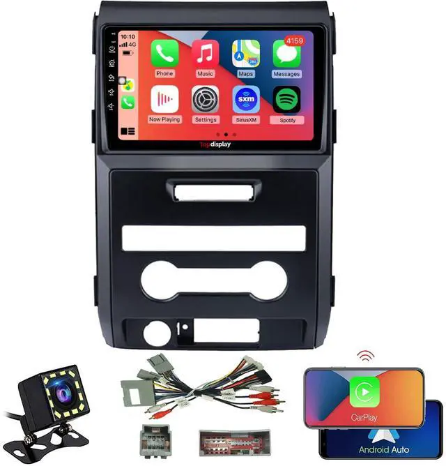 Main image of for Ford F150 Radio Upgrade 2013 2014,Android Stereo Navigation Replacement,QLED Touch Screen,8 core CPU,Support Carplay and Android Auto,Free Camera