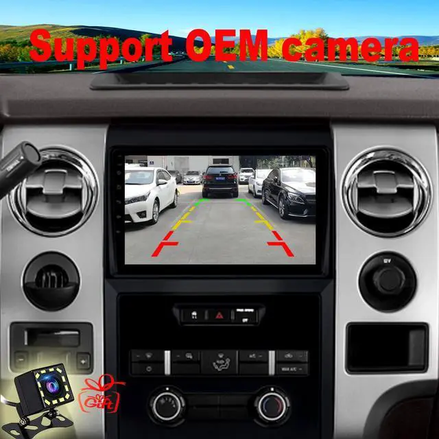 Alt view image 3 of 6 - for Ford F150 Radio Upgrade 2013 2014,Android Stereo Navigation Replacement,QLED Touch Screen,8 core CPU,Support Carplay and Android Auto,Free Camera