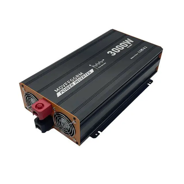 Alt view image 6 of 7 - 3000W Pure Sine Wave Power Inverter peak-6000 Watt,DC 12V to 110V,with 3xAC,USB Port,LCD Digital Display