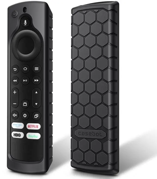Main image of Silicone Case for Fire TV Alexa Voice Remote Enhanced, Black | Fire TV Stick 4K Max (2nd Gen)/Toshiba/Insignia/Pioneer/2-Series/4-Series/Omni Remote, Shockproof Cover, Anti Slip