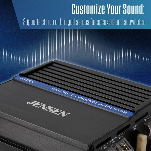 Alt view image 4 of 7 - JA2CH 2-Channel Class-D Car Amplifier 600W Peak CTA-2006-D Certified | For motorcycle, ATV, golf cart & truck audio, bridgeable design, compact efficient build, CTA-2006-D certified Class-D power