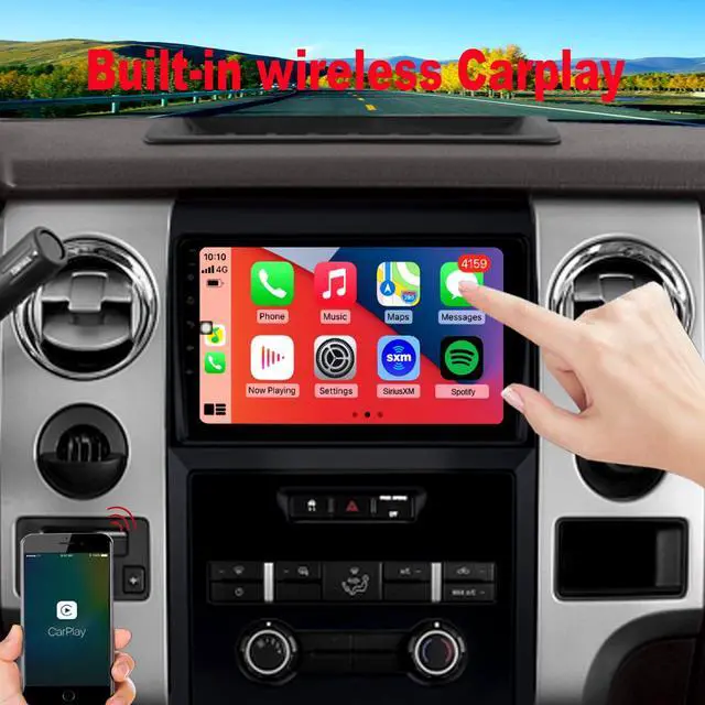 Alt view image 4 of 6 - for Ford F150 Radio Upgrade 2013 2014,Android Stereo Navigation Replacement,QLED Touch Screen,8 core CPU,Support Carplay and Android Auto,Free Camera