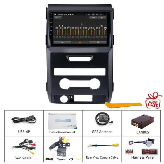Alt view image 6 of 6 - for Ford F150 Radio Upgrade 2013 2014,Android Stereo Navigation Replacement,QLED Touch Screen,8 core CPU,Support Carplay and Android Auto,Free Camera