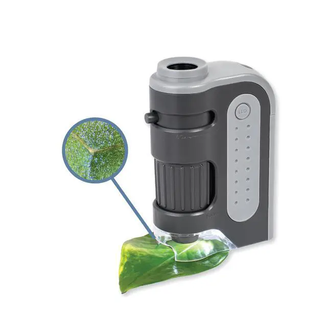 Alt view image 3 of 6 - MicroBrite Plus 60x-120x Power LED Lighted Pocket Microscope - Set of 4 (MM-300MU),Black/Grey