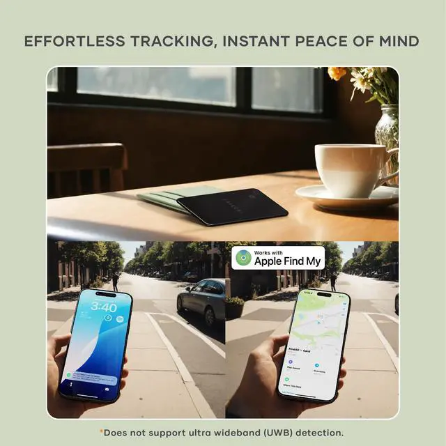 Alt view image 3 of 7 - FindAll Wallet Card, Find My Compatible, Wireless Charging, Black | Bluetooth Tracker, Left-behind notifications, sound alerts, wireless charging, for iPhone, iPad, Mac