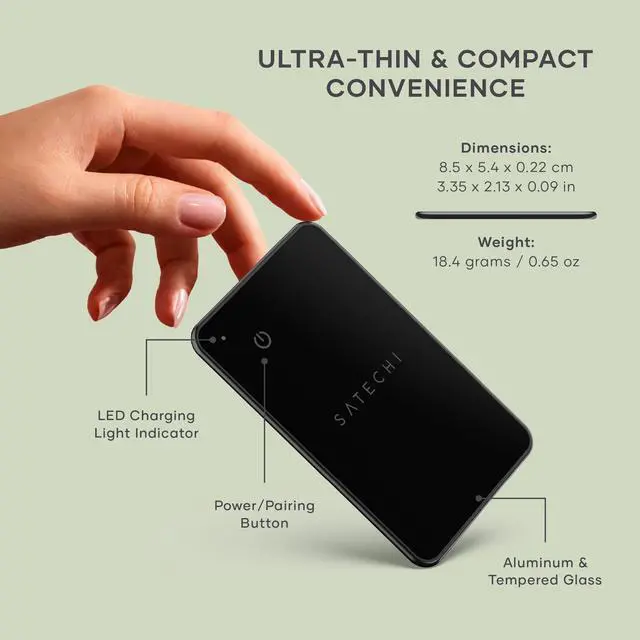 Alt view image 6 of 7 - FindAll Wallet Card, Find My Compatible, Wireless Charging, Black | Bluetooth Tracker, Left-behind notifications, sound alerts, wireless charging, for iPhone, iPad, Mac