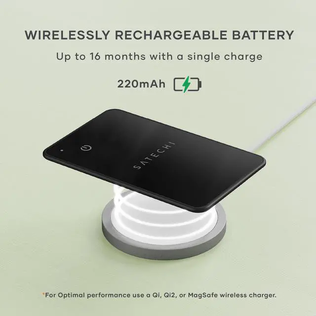 Alt view image 5 of 7 - FindAll Wallet Card, Find My Compatible, Wireless Charging, Black | Bluetooth Tracker, Left-behind notifications, sound alerts, wireless charging, for iPhone, iPad, Mac