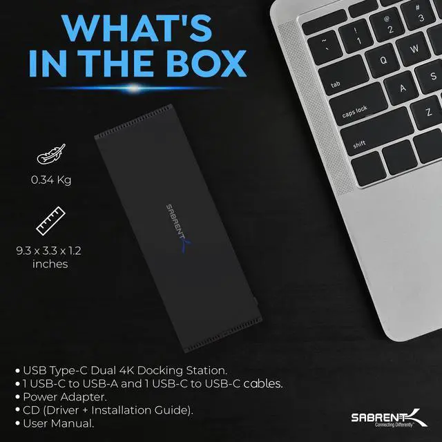 Alt view image 6 of 7 - USB-C Dual 4K Universal Docking Station, USB-C PD (DS-WSPD) | Dual 4K displays; USB-C power delivery; universal laptop dock; USB-A ports