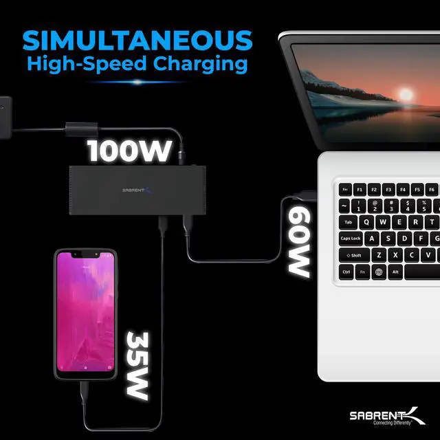 Alt view image 3 of 7 - USB-C Dual 4K Universal Docking Station, USB-C PD (DS-WSPD) | Dual 4K displays; USB-C power delivery; universal laptop dock; USB-A ports