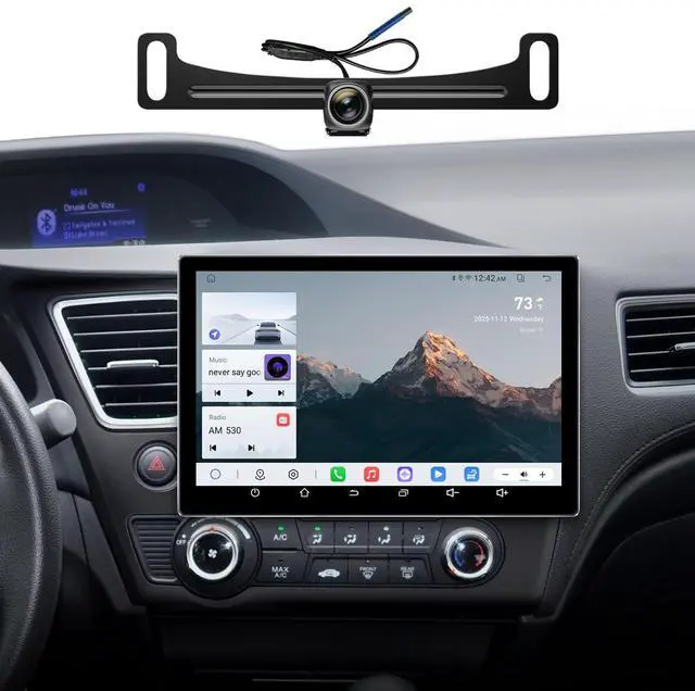 Main image of 11.5'' Car Radio Stereo for Honda Civic 2013-2017 (Only US Version) | Wireless CarPlay & Android Auto,4GB RAM 64GB ROM,Android 13.0,5G WiFi,Bluetooth 5.4,FM/AM radio,HD Touch Screen,GPS/SWC