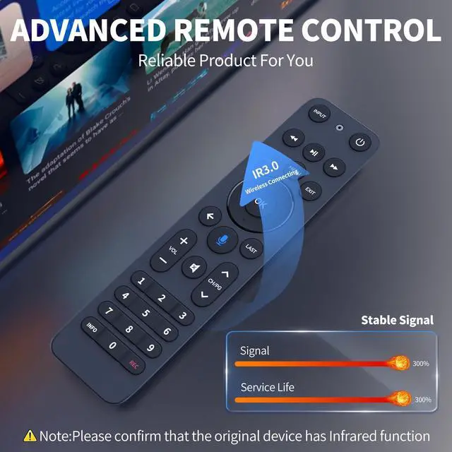 Alt view image 6 of 7 - Replacement for Verizon FiOS TV One Remote Control, Voice Remote Compatible with 2019 MG3-R32140B VRC4100 BLE - Easy to Pair