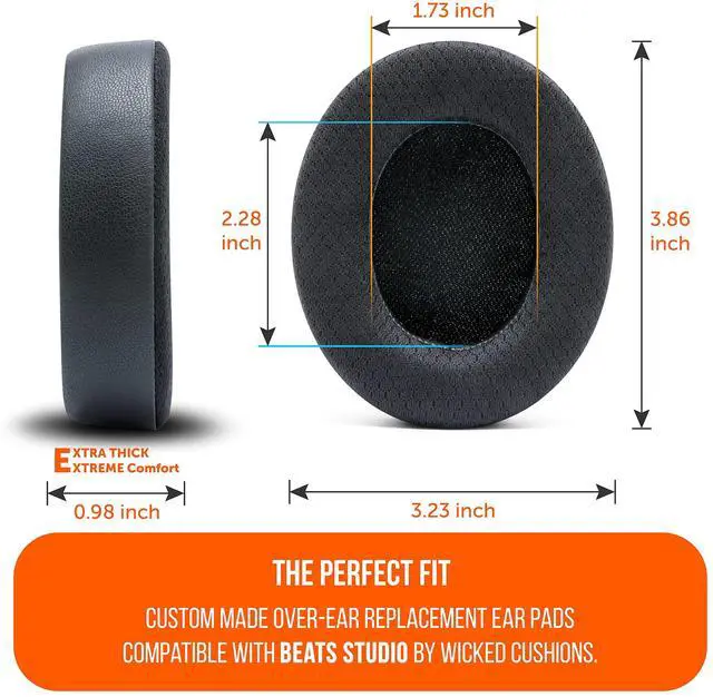 Alt view image 5 of 7 - Freeze Studio - Cooling Gel Ear Pads for Beats Studio 2 & 3 (B0501, B0500) Wired & Wireless | Does NOT Fit Beats Solo | Enhanced Foam, Stronger Adhesive, Cooler for Longer | Black