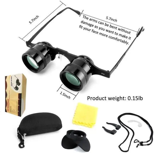 Alt view image 4 of 7 - Hands-Free Binoculars Glasses for Opera, TV, Fishing, Concerts, Theater