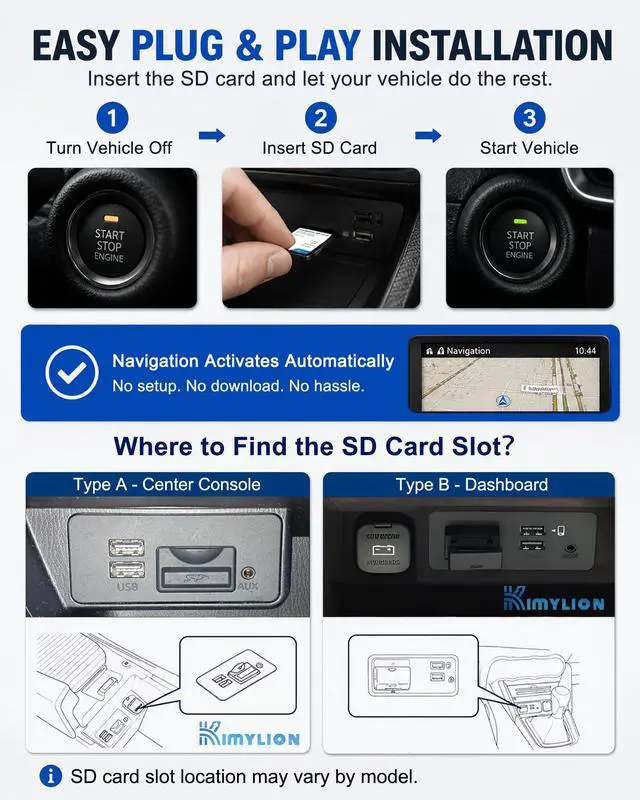 Alt view image 7 of 7 - Navigation SD Card KR9D66EZ1B for Select Mazda 2024-2026, USA/CAN/MEX Maps | Fits Mazda 3/CX-30/CX-50/CX-70 2025-2026, MX-5 2024-2026 and CX-90 2026; Plug & Play, HUD Support & Speed Limit Display