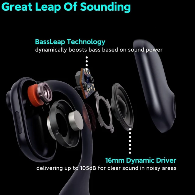 Alt view image 6 of 7 - Wireless Noise Cancelling Headphones with Mic,Wireless Headset with Mic for Work(50dB ENC&Mute Button) Bluetooth Headset for Work from Home/Office/PC/Call Center/Laptop/Teams/Zoom Gray