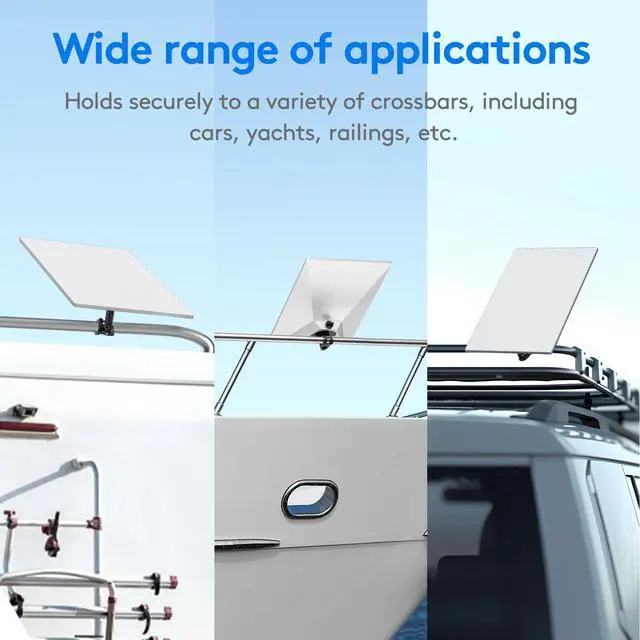 Alt view image 7 of 7 - Starlink Mini Mount Kit for RV, Boat, Camper, Ladder & Guardrail - CNC Aluminum Alloy Adjustable Clamp (0.79"-1.38" Pipe Diameter) - Universal Pipe Adapter Compatible with Starlink mini