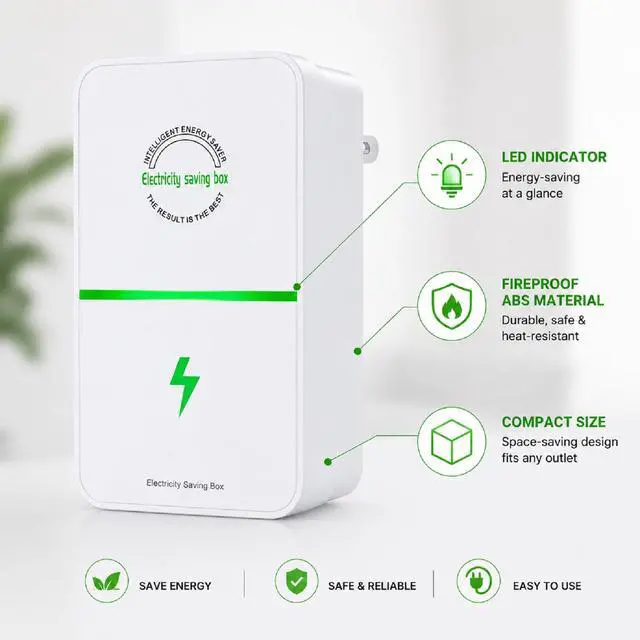 Alt view image 3 of 7 - New Universal Energy-Saving Box,Reduce Electricity Bills,Surge Protector Strips Voltage Outlet,Energy Savings Device with Voltage Optimization, Automatic Stable Voltage Regulator for Home Office(2Pcs)