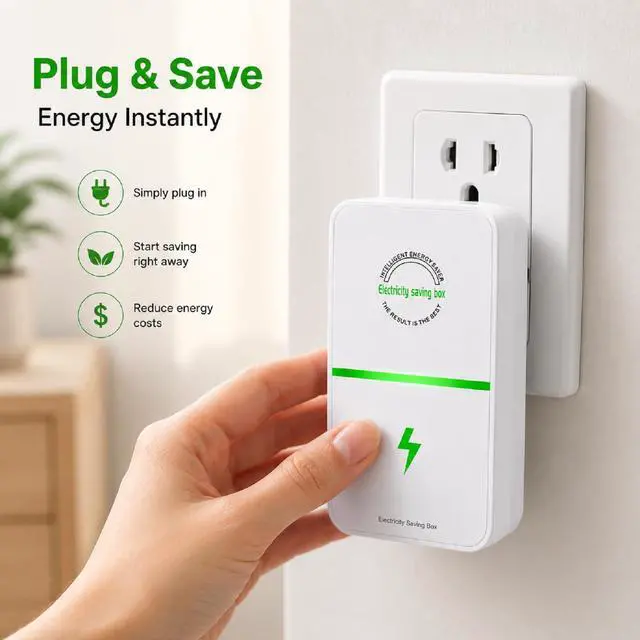Alt view image 2 of 7 - New Universal Energy-Saving Box,Reduce Electricity Bills,Surge Protector Strips Voltage Outlet,Energy Savings Device with Voltage Optimization, Automatic Stable Voltage Regulator for Home Office(2Pcs)