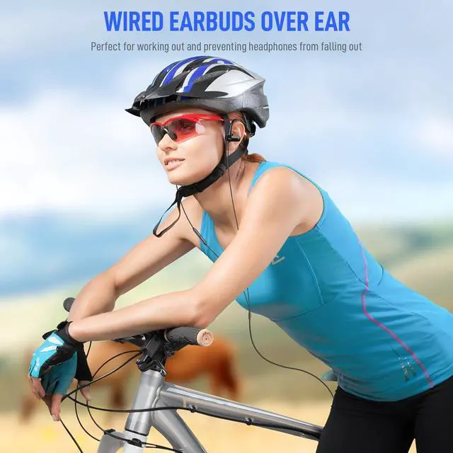 Alt view image 7 of 7 - USB C Headphones Over Ear Hook for iPhone 17 16 15 Pro Max Plus | Wrap Around Ear Bud with Mic Type C Earphone Running Sport Wired Earbuds for Samsung S26 S25 S24 Ultra S23 S22/Pixel 10 Black