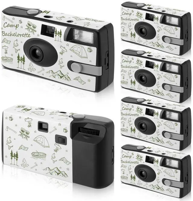 Main image of 4 Pack Camp Bachelorette Party Favors Camping Bachelorette Bridesmaid Gifts 35 mm Single Use Film Camera with Flash Disposable Camera for Gathering Wedding Travel Party Supply