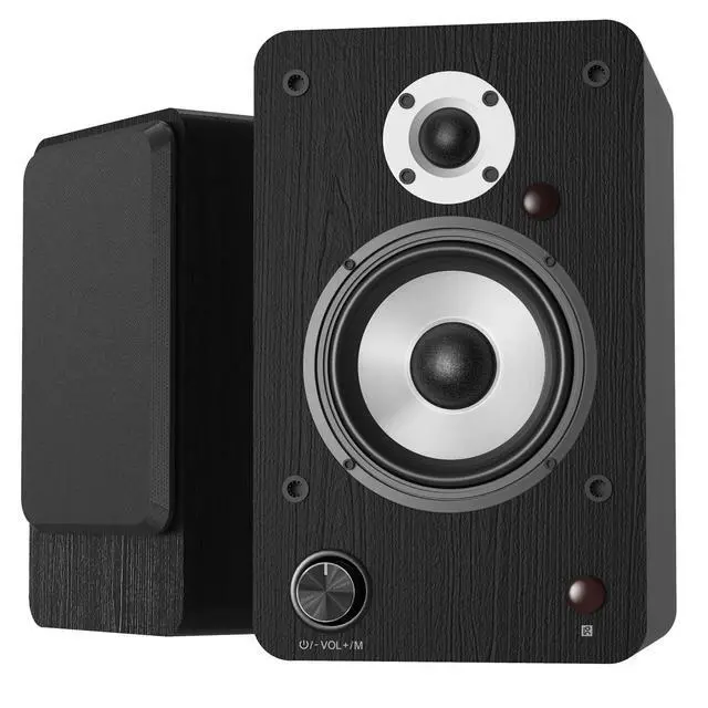 Main image of 100W HiFi Active Bookshelf Speakers with Bluetooth | 1" Silk Tweeter & 4" Aluminum Woofer, DSP Audio Optimization for TV, Record Player & Home Theater