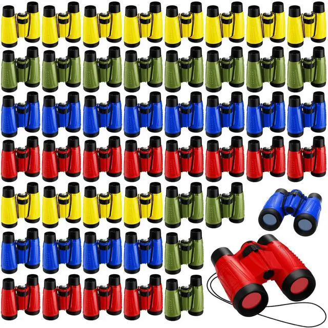 Main image of 50 Pack Binoculars Small Compact Binoculars with Neck Strap Camping Party Favors Nature Exploration Toys for Bird Watching, Hiking, Camping, Travel, Learning(Multicolor)