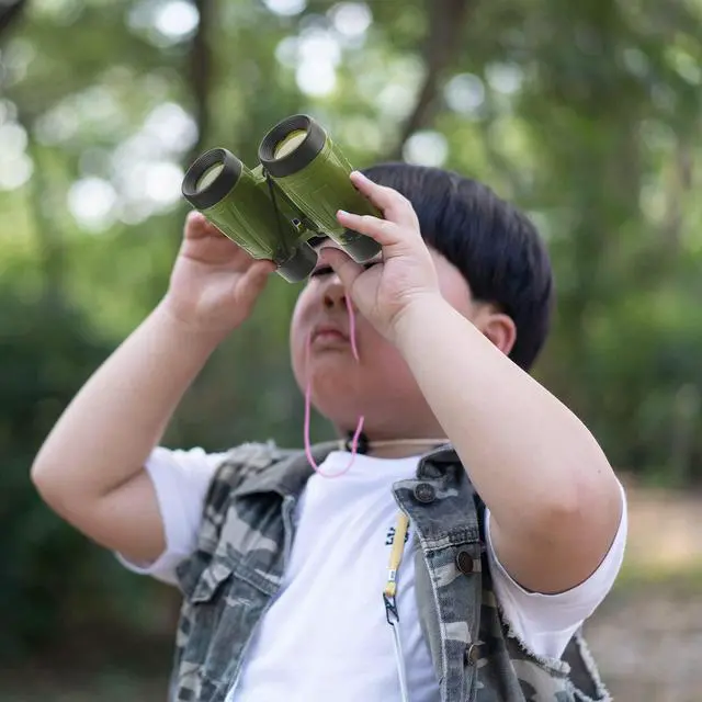 Alt view image 4 of 7 - 50 Pack Binoculars Small Compact Binoculars with Neck Strap Camping Party Favors Nature Exploration Toys for Bird Watching, Hiking, Camping, Travel, Learning(Multicolor)