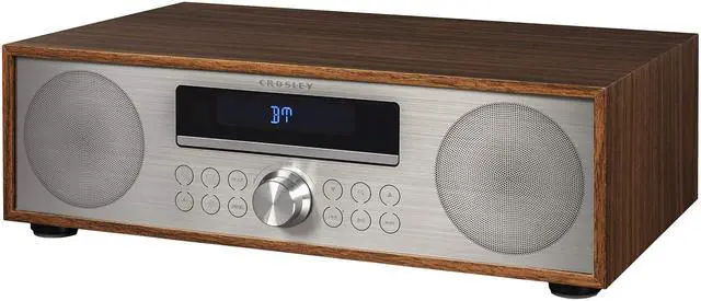 Alt view image 5 of 7 - CR3501A-WA Fleetwood Bluetooth FM Clock Radio and CD Player, Walnut
