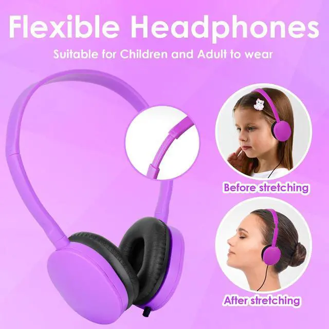 Alt view image 2 of 7 - Bulk Classroom Headphones for Students School 20 Pack,Wired | Wholesale Headphones Class Set 3.5mm Jack for Chromebook Laptop PC Computer (10 Mixed Colors)