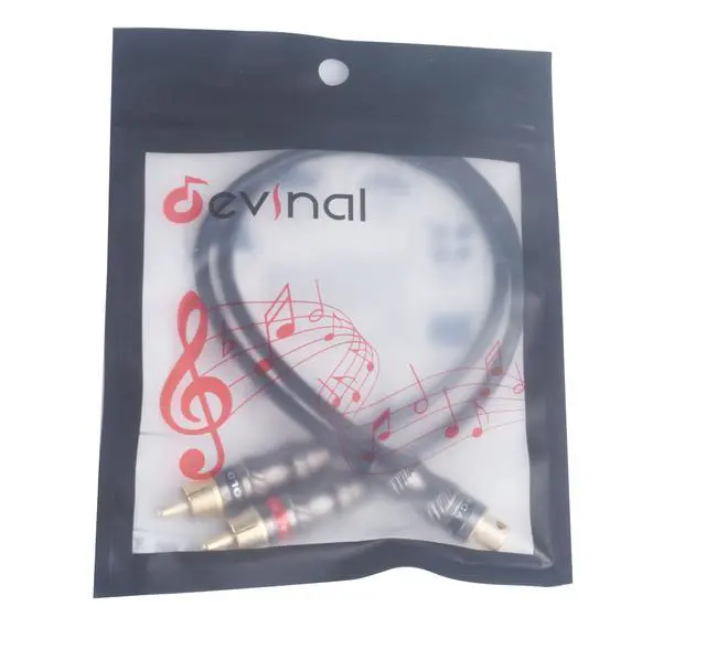 Alt view image 5 of 6 - RCA/Phono Splitter Cable RCA Female to Dual Male Gold Plated Adapter, Stereo Audio Y-Cable Heavy Duty (1 Female to 2 Male) 10" (25 cm)