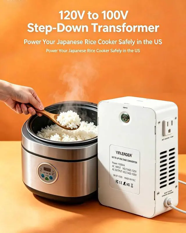 Alt view image 2 of 7 - 1500W US 120V to 100V JP Japan Voltage Converter Step Down Transformer | Ideal for Japanese Electronic Devices(White)