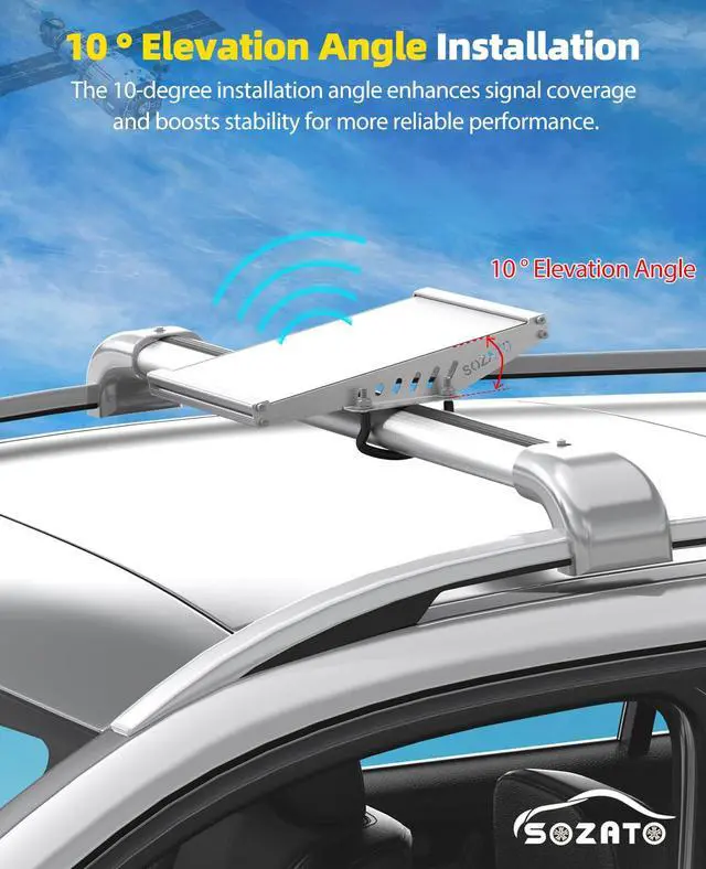 Alt view image 4 of 7 - Starlink Mini Car Mount, Starlink Mini Roof Rack Mounting Kit with Full Metal Protection, Shock-Absorbing Foam, Adjustable U-Bolt Clamps, Starlink MIni Rack Mount for Cars, RVs, Boats, Trucks
