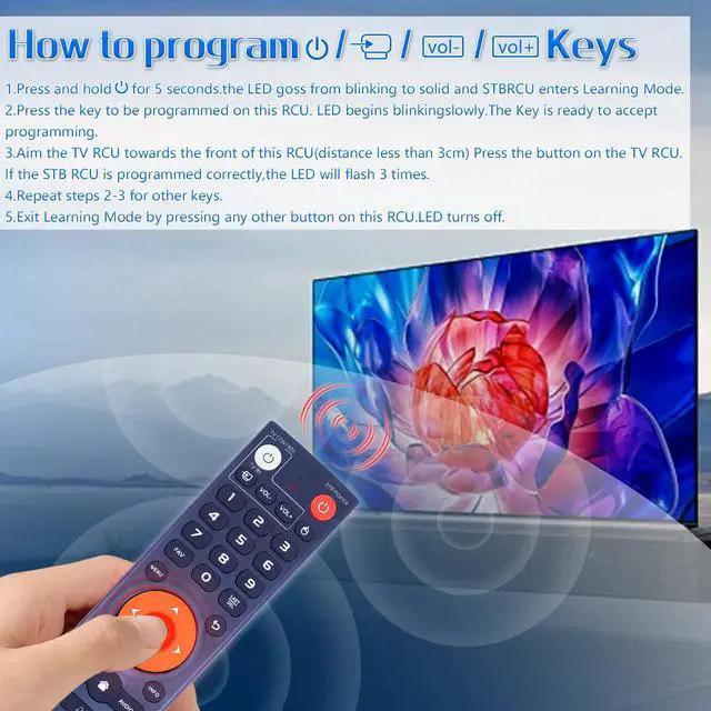 Alt view image 7 of 7 - New V3 Plus Voice Remote Control, Replacement Compatible with vSeeBox V3 Plus V3 Pro Smart Bluetooth Voice Remote Control